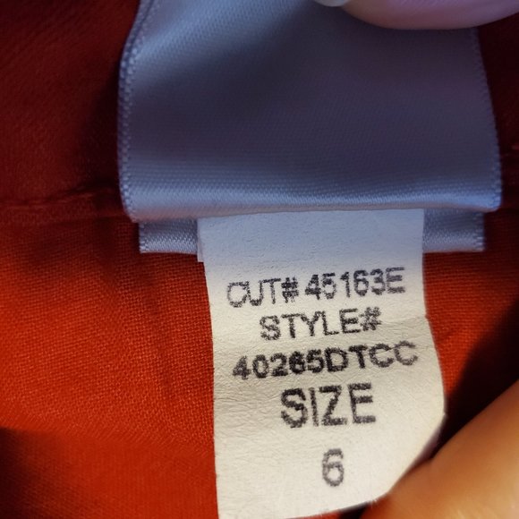 NYDJ Tummy Tuck Red Skinny Jeans Size 6 - Picture 6 of 6